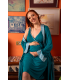 robe de chambre Manche Kimono- Bleu vert
