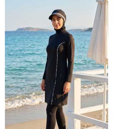 Robe voilé Houda-Noir