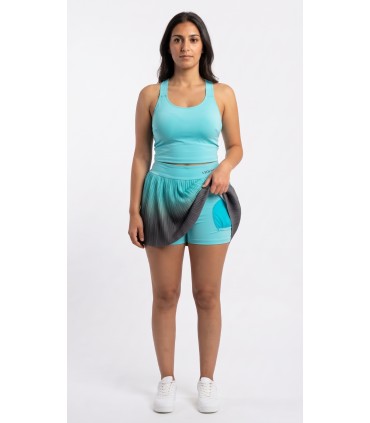 Top & Jupe Plissée - Turquoise