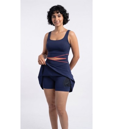 Top & Jupe Croisé- Bleu